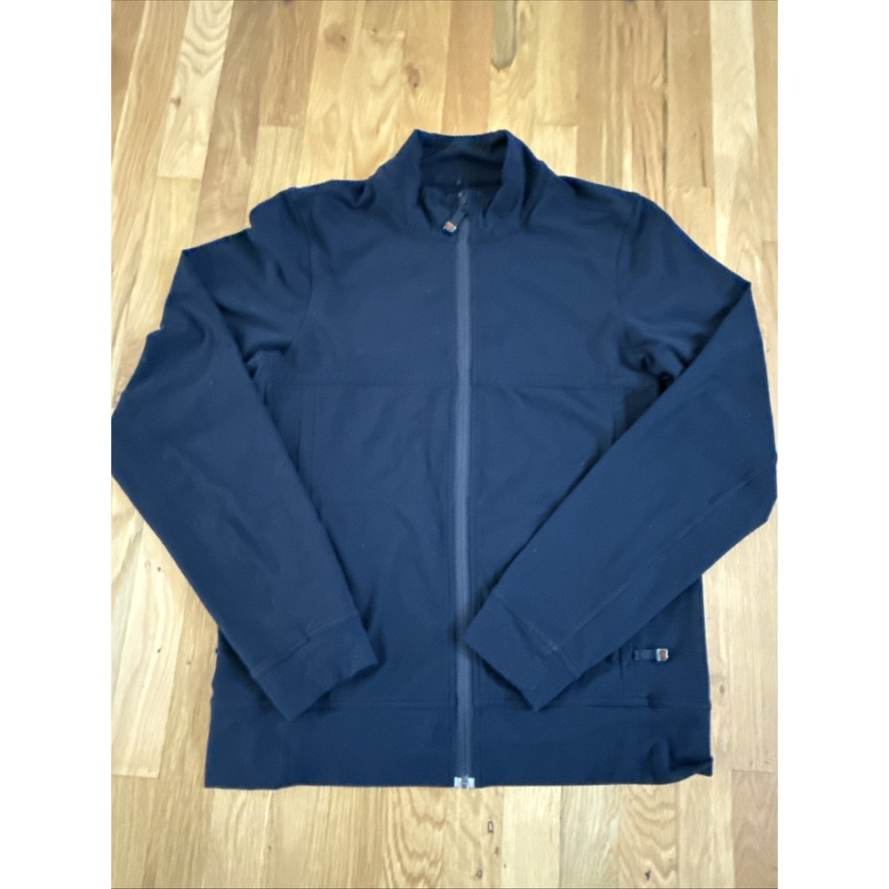 Lululemon Sojourn Black Jacket Mens size Large Full Zip‎ Warpstreme M4616S